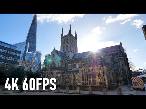 Walking from Tower of London to Southbank: London Bridge, Southwark Cathedral and Globe Theatre [4K]