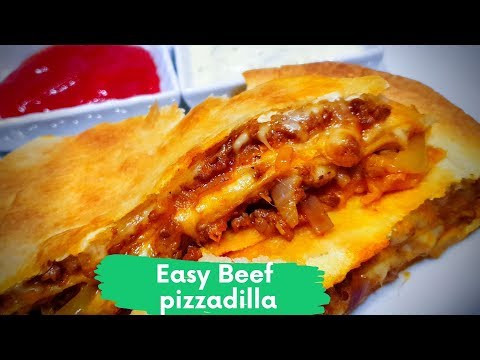 Easy Ground Beef Pizzadilla Recipe  | Tortilla wrap | Beef wrap