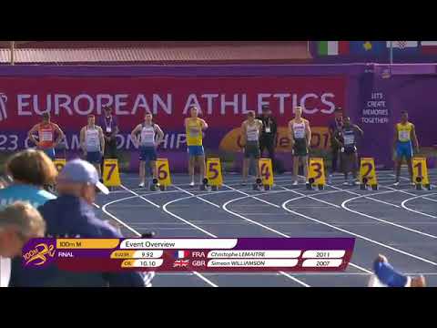 Men's 100m Final - 2019 European Athletics U23 Championships