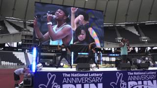 J-Sol Live At National Lottery Run In The Olympic Stadium