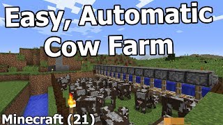 EASY, AUTOMATIC COW FARM! and a Wither Skeleton Farm - Sloppy Plays Minecraft (21)