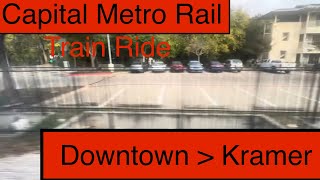 Capital Metro Rail, Austin - Commuter Train Ride - Downtown to Kramer (Chapters in Description)