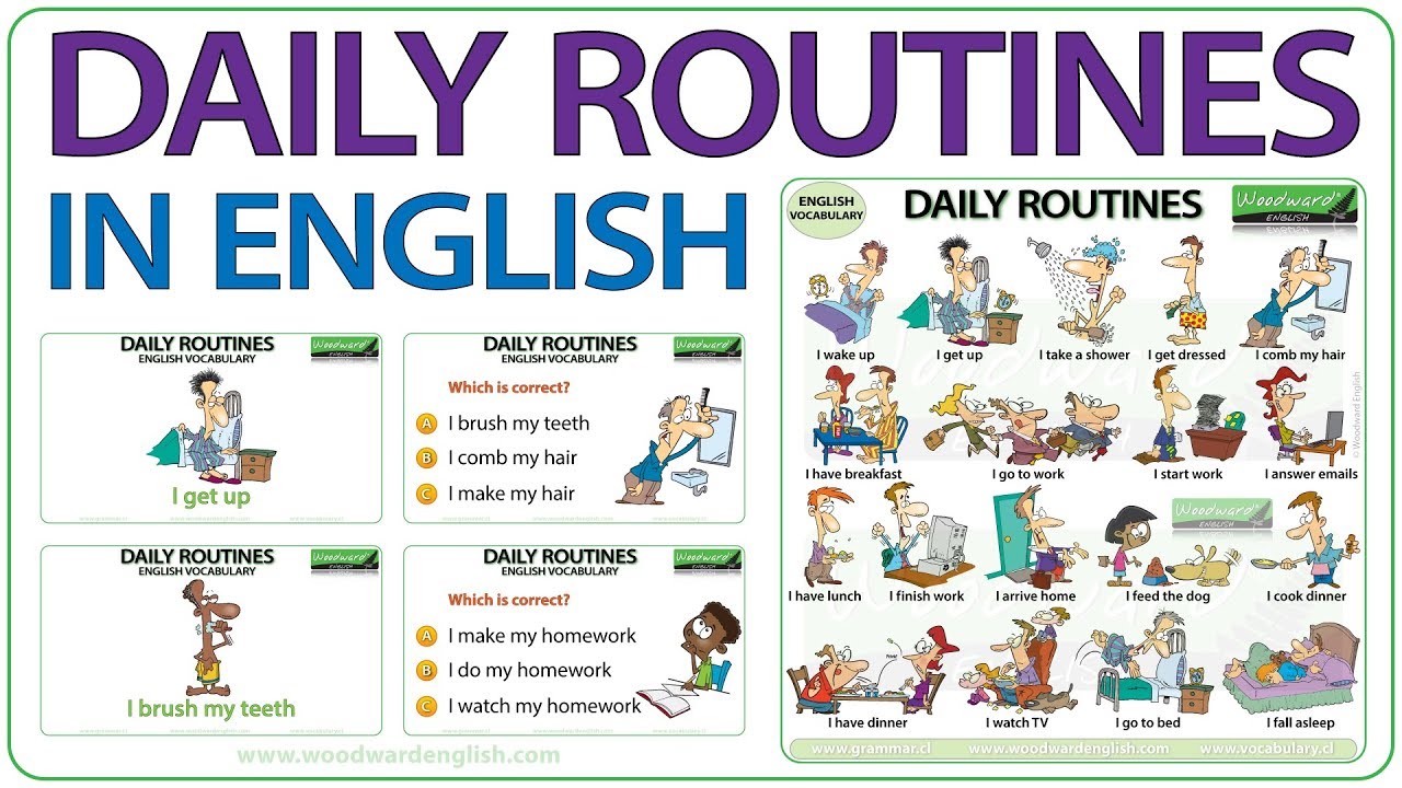 Daily Routines in English - Vocabulary