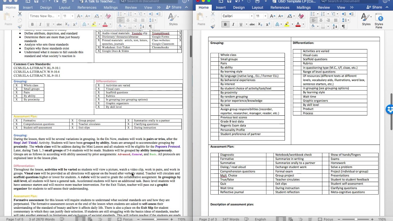 Danielson Lesson Planning Explained
