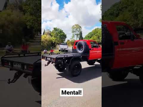 Mental Barra Swapped Toyota Hilux Spins Tyres in Mexico City 🇲🇽 #viral
