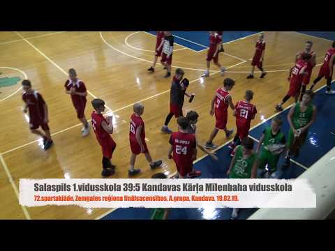 Latvijas Starpskolu Turnīrs U14 Salaspils 1.vsk. 39:5 Kandavas K.Mīlenbaha vsk. [19.02.2019.]
