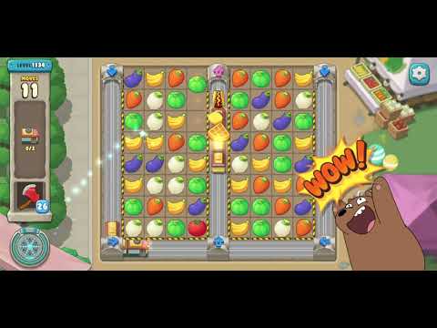 We Bare Bears Match3 Repairs Level 1134 - No Boosters