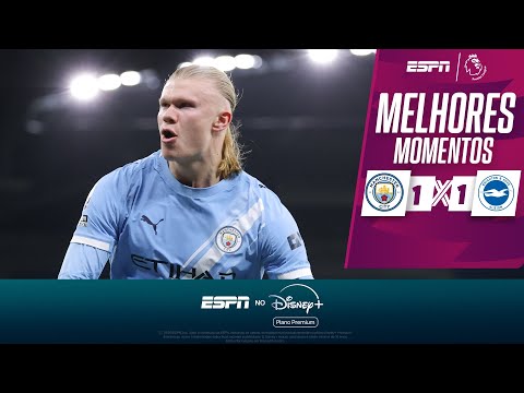 Gols e lances de Manchester City x Brighton