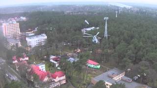 preview picture of video 'Druskininkų lynų keltuvas 2015 Lyno tempimas sraigtasparniu'