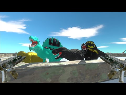 FPS AVATAR WITH GRENADE LAUNCHER DEATH FALL - Animal Revolt Battle Simulator