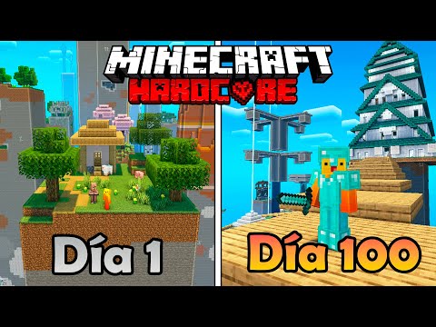 SOBREVIVÍ 100 Días en un MUNDO DE 100 CHUNKS en Minecraft HARDCORE...