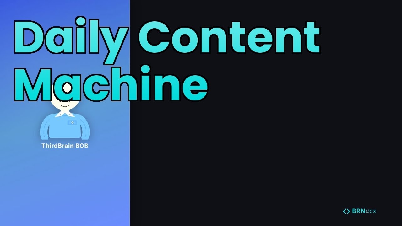 Daily Content Machine — how BOB researches & scripts a video before you record