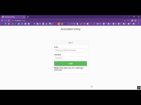 Office Election Voting System in PHP Application Projects