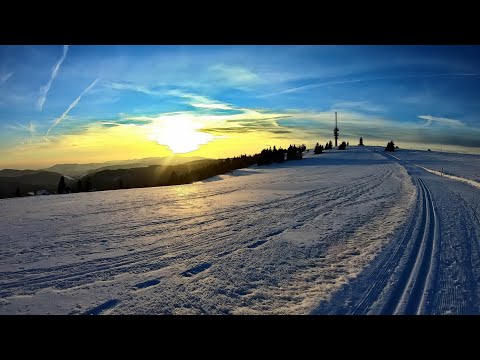 Sonnenuntergangs-Panorama im Winter auf dem Feldberg, 1493 M | Hochschwarzwald 🇩🇪