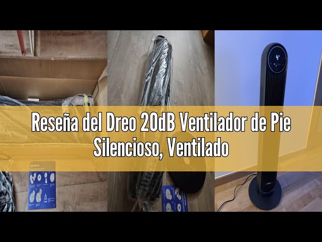 Vídeo relacionado con Dreo Ventilador de Torre Silencioso 23dB, Alcance de 9.8 m, 4 Niveles de Velocidad, 3 Modos de Funcionamiento, Temporizador de 8 Horas, Oscilación de 90°, Ideal para Dormitorios y Oficinas, Negro