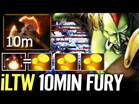 🔥 iLTW 10min Fury + Power Tread — 100% Max Speed Fast Farm Troll Warlord WTF Dota 2 Pro