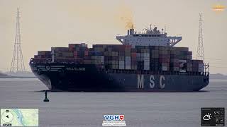 MSC ELODIE auf dem Weg nach Bremerhaven
