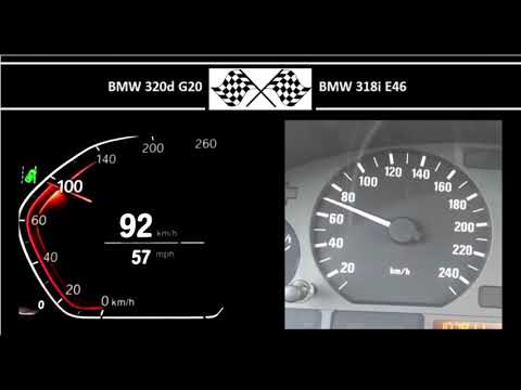 BMW 320d G20 VS. BMW 318i E46 - Acceleration 0-100km/h