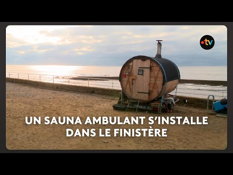 Un sauna ambulant face à l'océan dans le Finistère