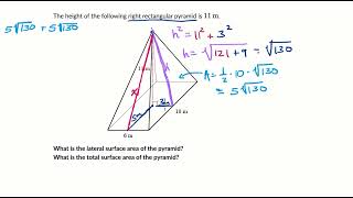 Surface area of a rectangular pyramid | Geometry (TX TEKS) | Khan Academy