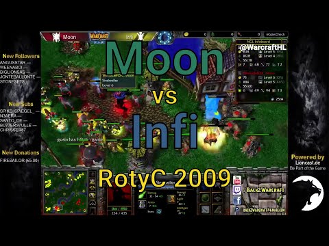 Warcraft 3: Moon [NE] vs Infi [HU] - RotyC 2009 | Historical Highlights