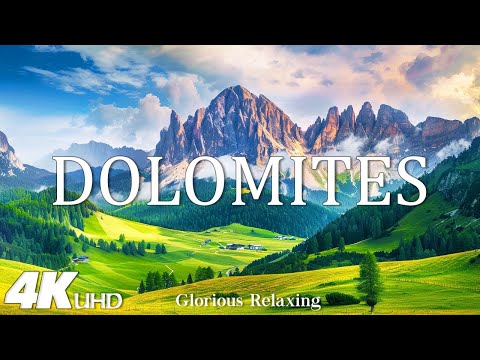Dolomites 4K - Amazing Beautiful Nature Scenery with Piano Relaxing Music - 4K Video Ultra HD