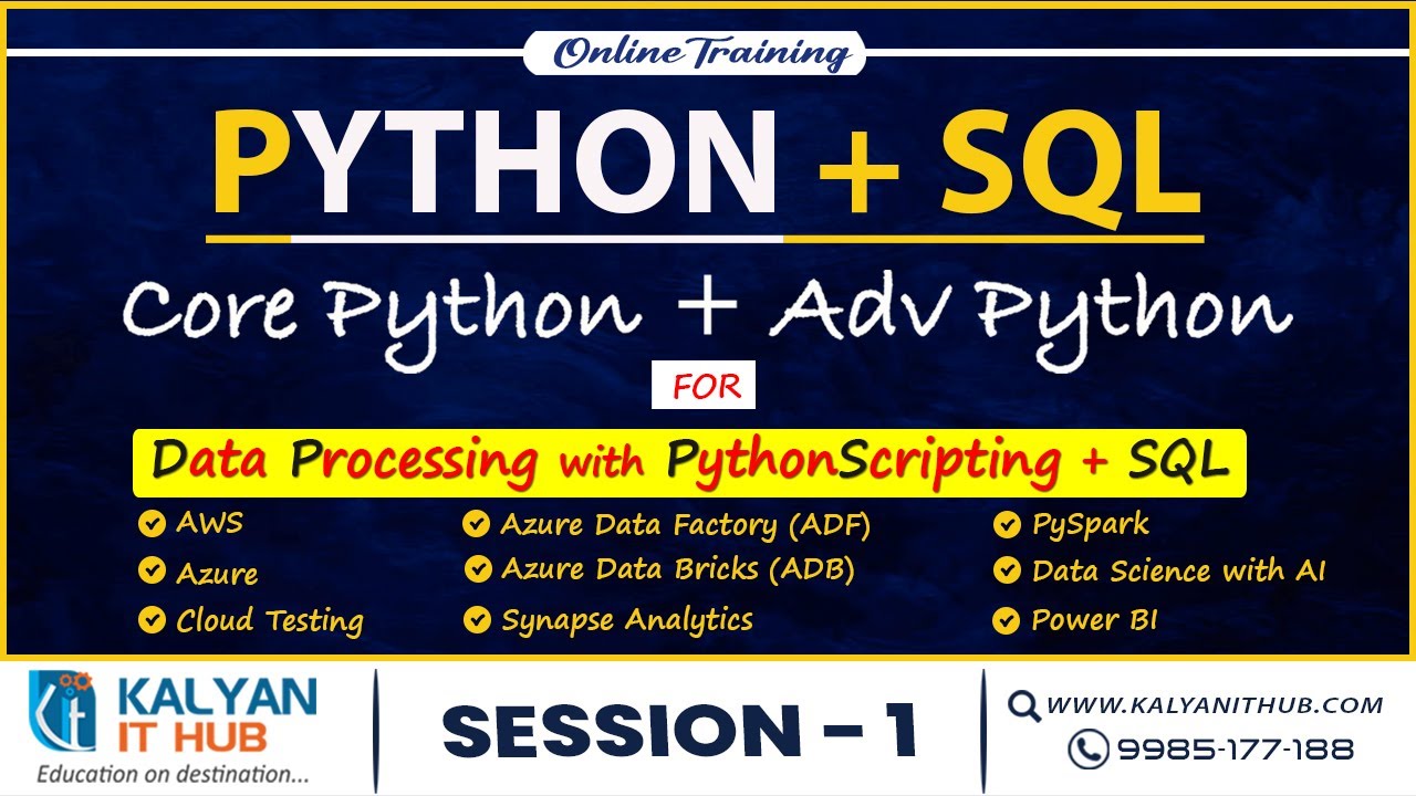 Python Tutorial For Beginners | Session - 1 | Online Training | Kalyan IT Hub