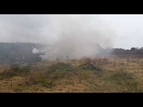 Belgian Artillery platoon demonstrates a Fire For Effect.