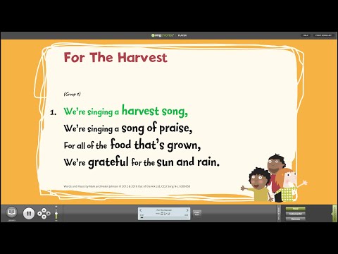 Assembly Songs from Out of the Ark – For The Harvest with Words on Screen from SING Harvest