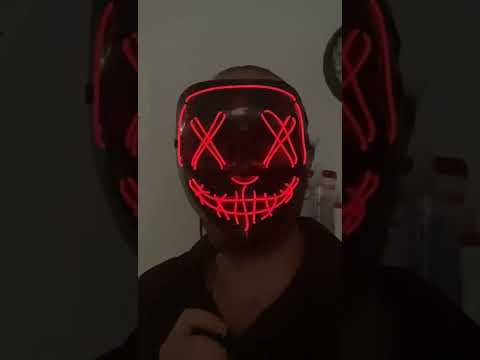 thumbnail video image 2 of Pack de 2 Máscaras Purga Led Iluminadas PRO.TY Halloween, 2 of 9