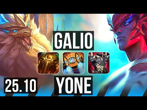 GALIO vs YONE (MID) | KR Grandmaster | 25.10