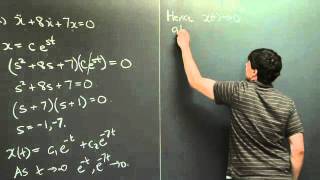 Homogeneous Constant Coefficient Equations: Real Roots | MIT 18.03SC Differential Equations