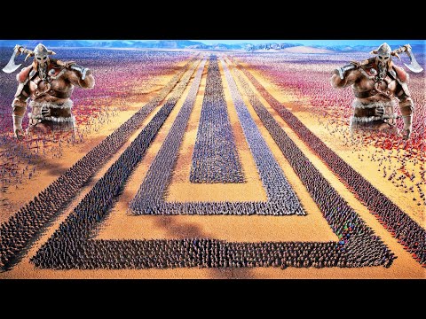 CAN ROMAN ARMY SHIELD WALL STOP 2,000,000 VIKINGS - Ultimate Epic Battle Simulator 2