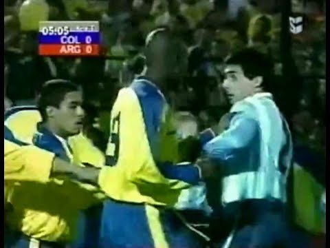 Colombia - Argentina / Eliminatoria 2000 / Batistuta, Ortega, Lopez, Veron, Cordoba, Rincon, Zanetti