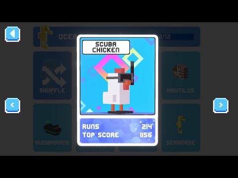 1100+ Crossy Road (Scuba Chicken)