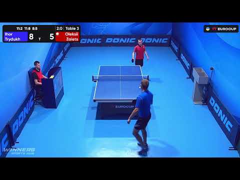 09:30 Ihor Trydukh - Oleksii Zaiets 25.08.2023 TT Euro.Cup Ukraine Professional. TABLE 3