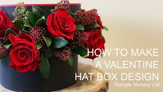 How to Make a Valentine's Day Hat Box Design with Red Roses