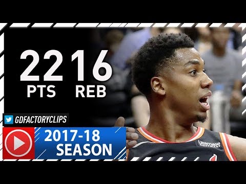 Hassan Whiteside Full Highlights vs Wizards (2017.11.17) - 22 Pts, 16 Reb