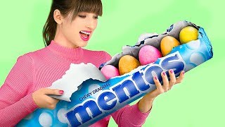 6 DULCES GIGANTES vs EN MINIATURA / ¡BROMAS GRACIOSAS!