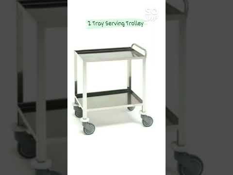 Platform stainless steel tray trolley
