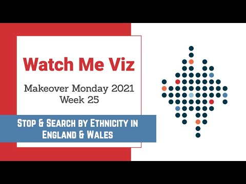 Watch Me Viz - #MakeoverMonday 2021 Week 25 - Stop & Search by Ethnicity in England & Wales