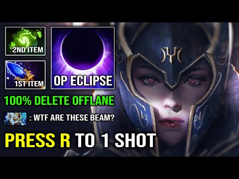 WTF Press R to Win 1st Item Scepter Brutal Eclipse Luna 100% Deleted Offlane 7.32c Dota 2
