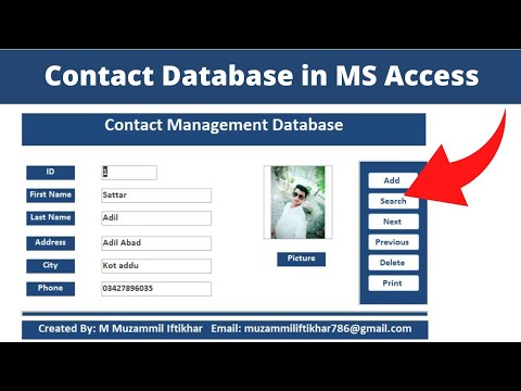 How to Create a Contact Management Database in Access - Microsoft Access Full Tutorial