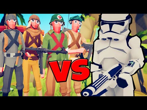 Clone Trooper Army VS Every WW2 ARMY! - TABS: Totally Accurate Battle Simulator Best mods