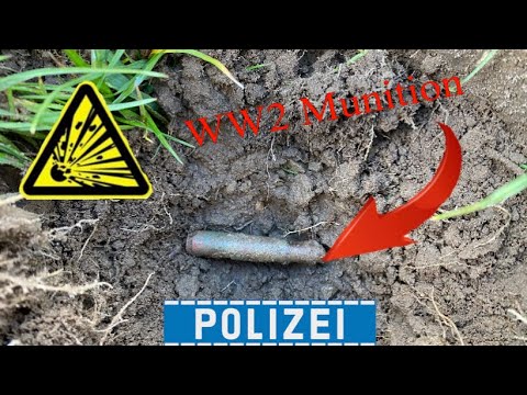 Polizei Einsatz bei WW2 Munitionsfund