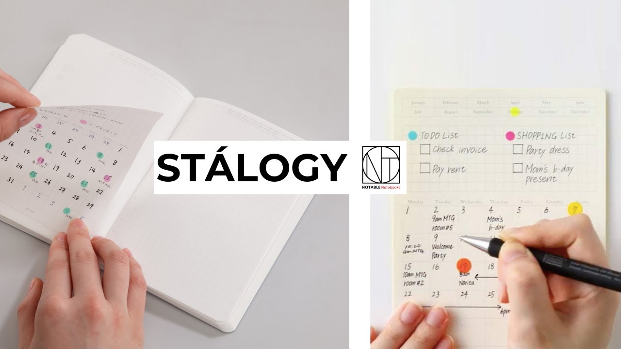 Stálogy | Removable Weekly & Monthly Calendar | Notable-Notebooks.com
