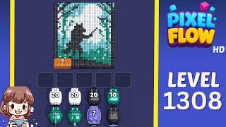 Pixel Flow Level 1308 Solution Walkthrough