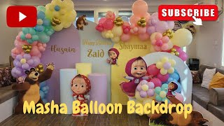 Diy | Masha Theme Balloon Garland 2024 | Party King Kuwait | Masha Animation Party Decor