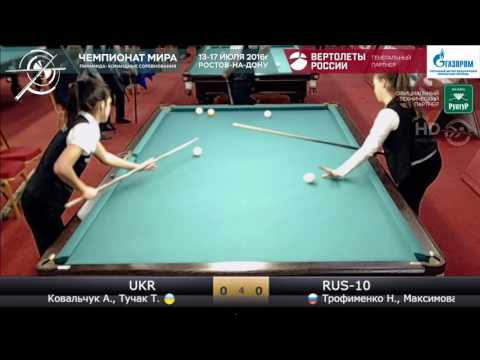 7 UKR (Ковальчук А., Тучак Т.) - RUS-10 (Трофименко Н., Максимова Е.) КЧМ 2016