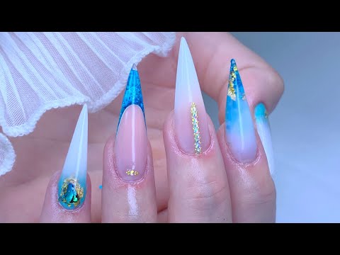 UNMISSABLE CLASS!! STEP-BY-STEP GEL ON TIPS, ENCAPSULATED DECORATIONS AND REVERSE FRENCH MANICURE